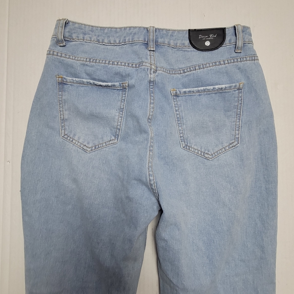 DENIM BLVD High Rise Ripped Mom Jeans - Picture 6 of 15